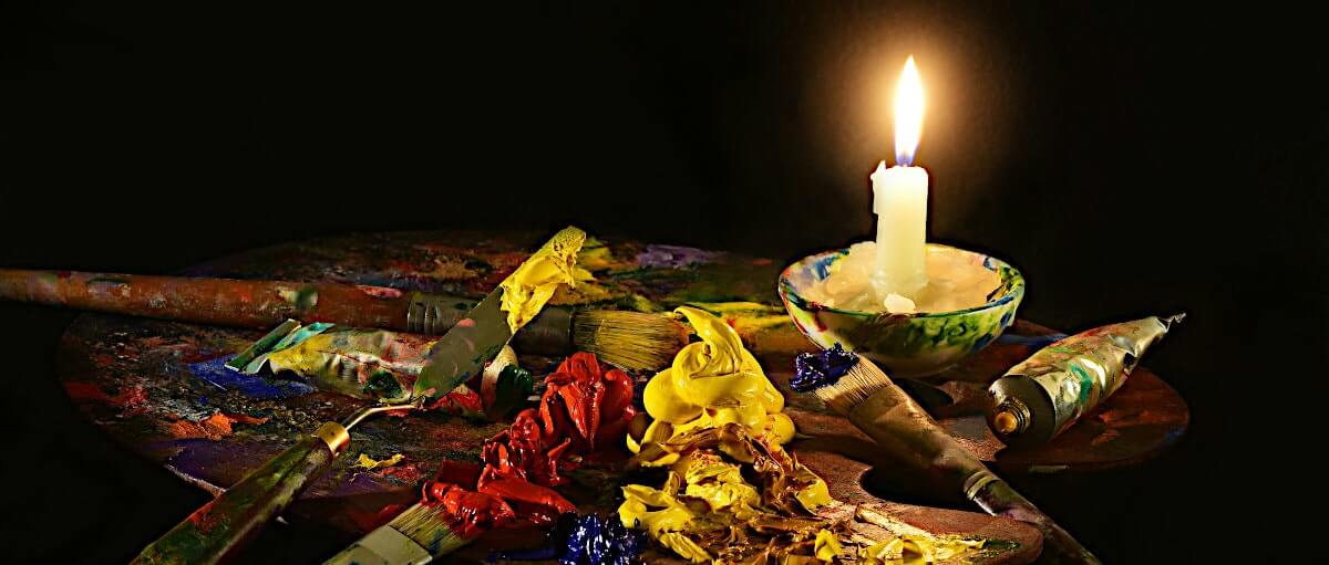 Kunstnerutstyr, kunstnermateriell, kunstartikler, maleutstyr, utsyr til kunstnere